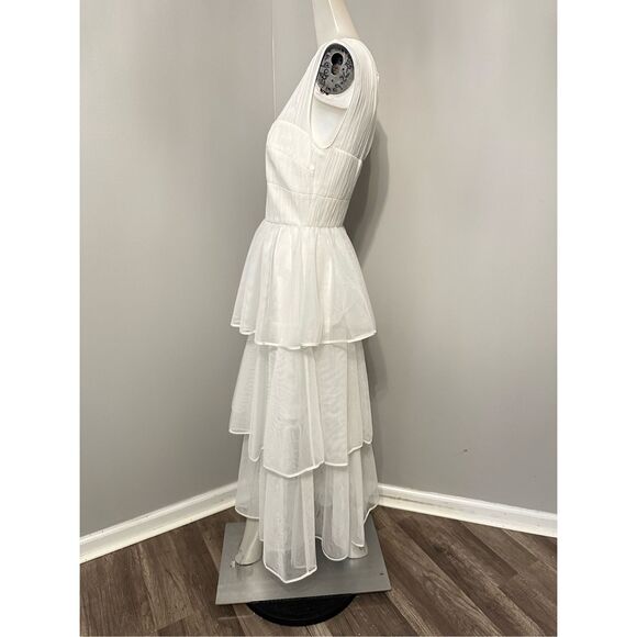 NWT SIMKHAI BENTON TULLE PLISSE MIDI DRESS $795 - Picture 8 of 13